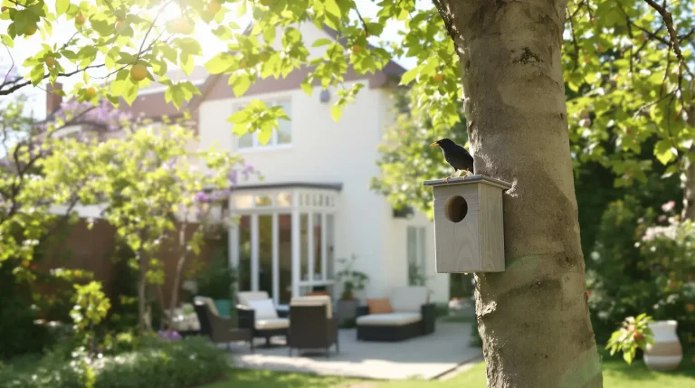 etourneau dans le jardin